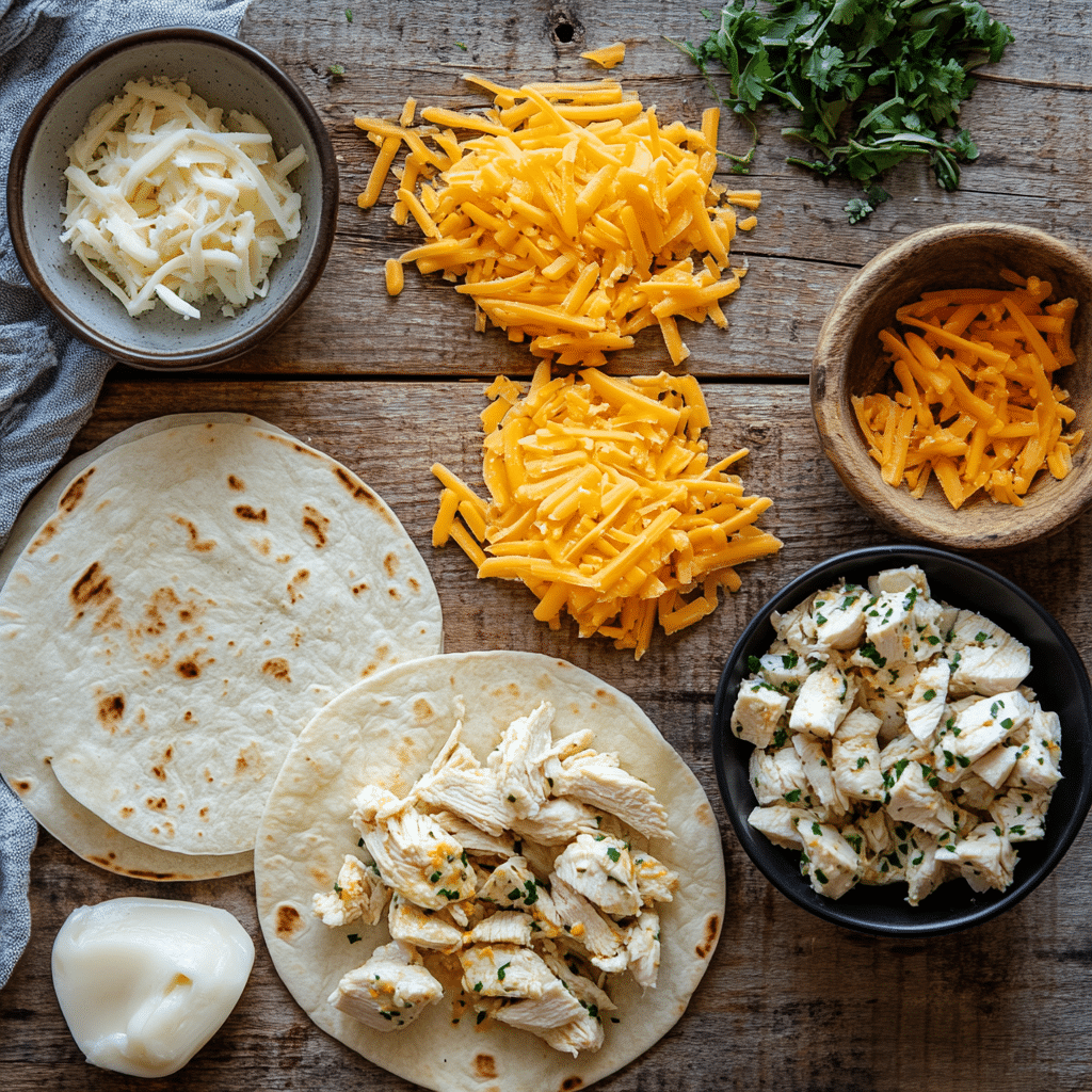 cheesy garlic chicken wrap ingredients