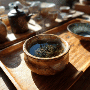 Kombu steeping in warm water for Japanese Mounjaro detox tea