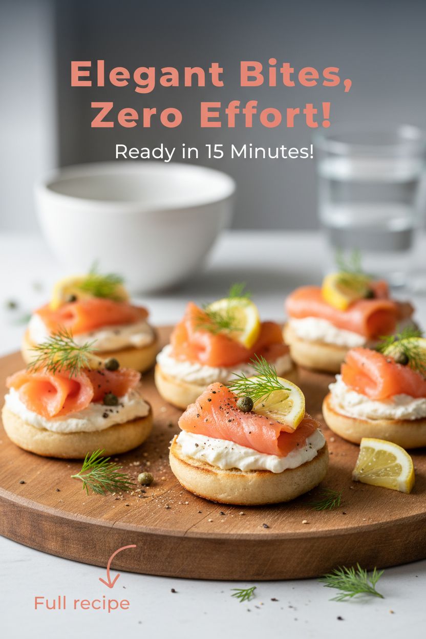 Smoked salmon and cream cheese bites, featuring thin slices of pale orange-pink salmon rolled around an off-white, herbed cream cheese filling, garnished with a green olive and a small pineapple chunk, held together by a bamboo pick. Arranged on a dark grey plate with soft, diffused lighting.
