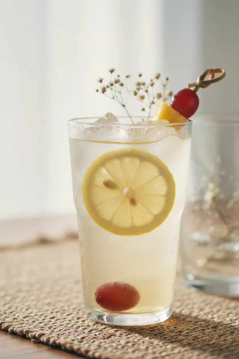 Refreshing Sparkling White Grape Mocktail