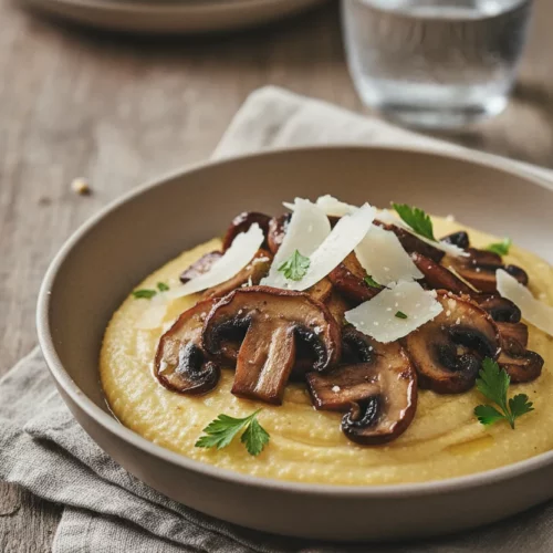 A slice of homemade banana bread on a wooden cutting board, next to fresh bananas and walnuts.
