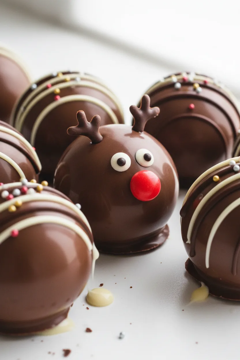 Reindeer Hot Cocoa Bombs – Festive Chocolate Spheres