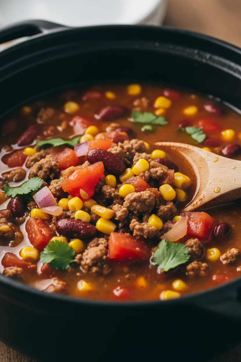 Delicious and Easy Crockpot Taco Soup
